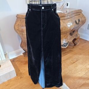 Pilcro maxi casual velvet look skirt 6